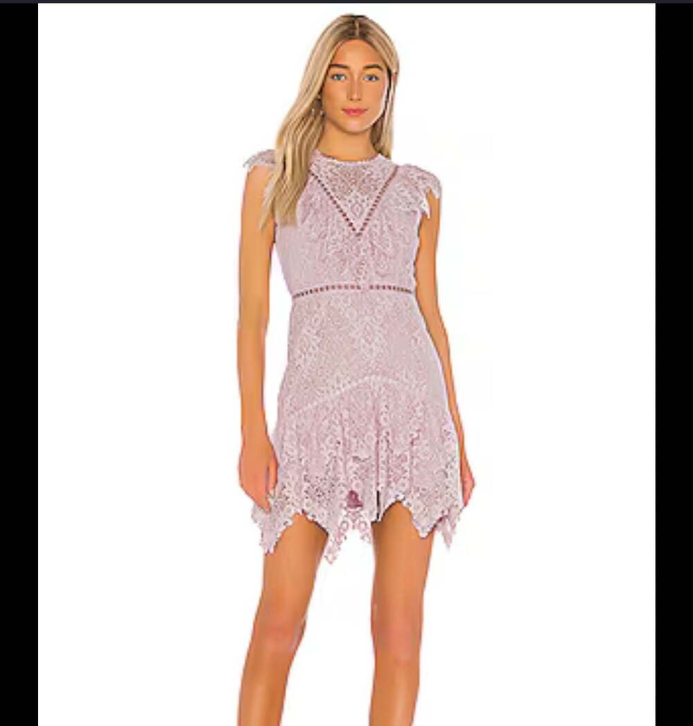 SAYLOR Kerry Mini Dress in Orchid Lilac Lace Size S